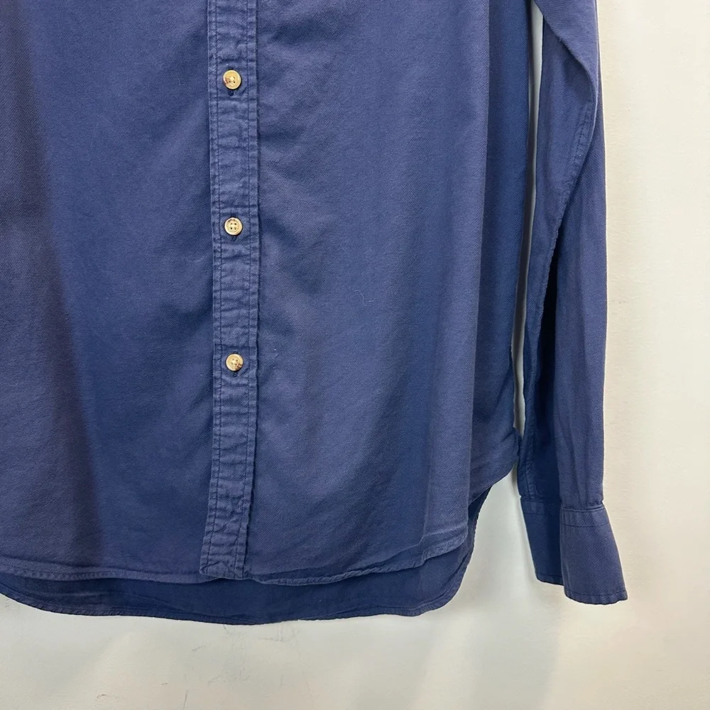 Polo PRL Ralph Lauren XL Slim Fit Stretch Button Down Shirt Navy Blue